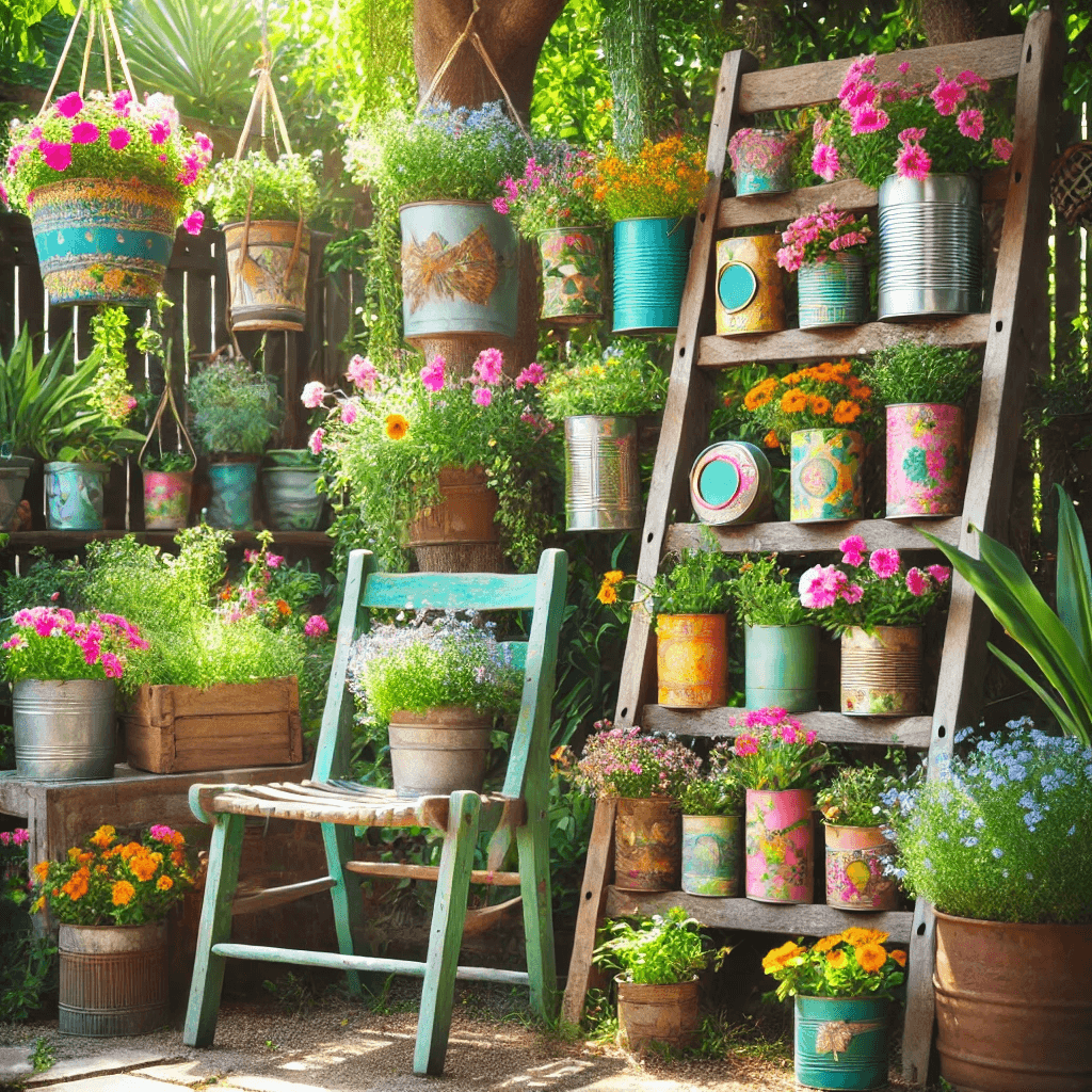 How to Repurpose Old Items Into Garden Decor