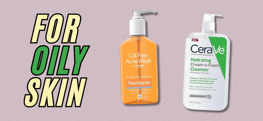 CeraVe Foaming Facial Cleanser & Neutrogena Oil-Free Acne Wash Image